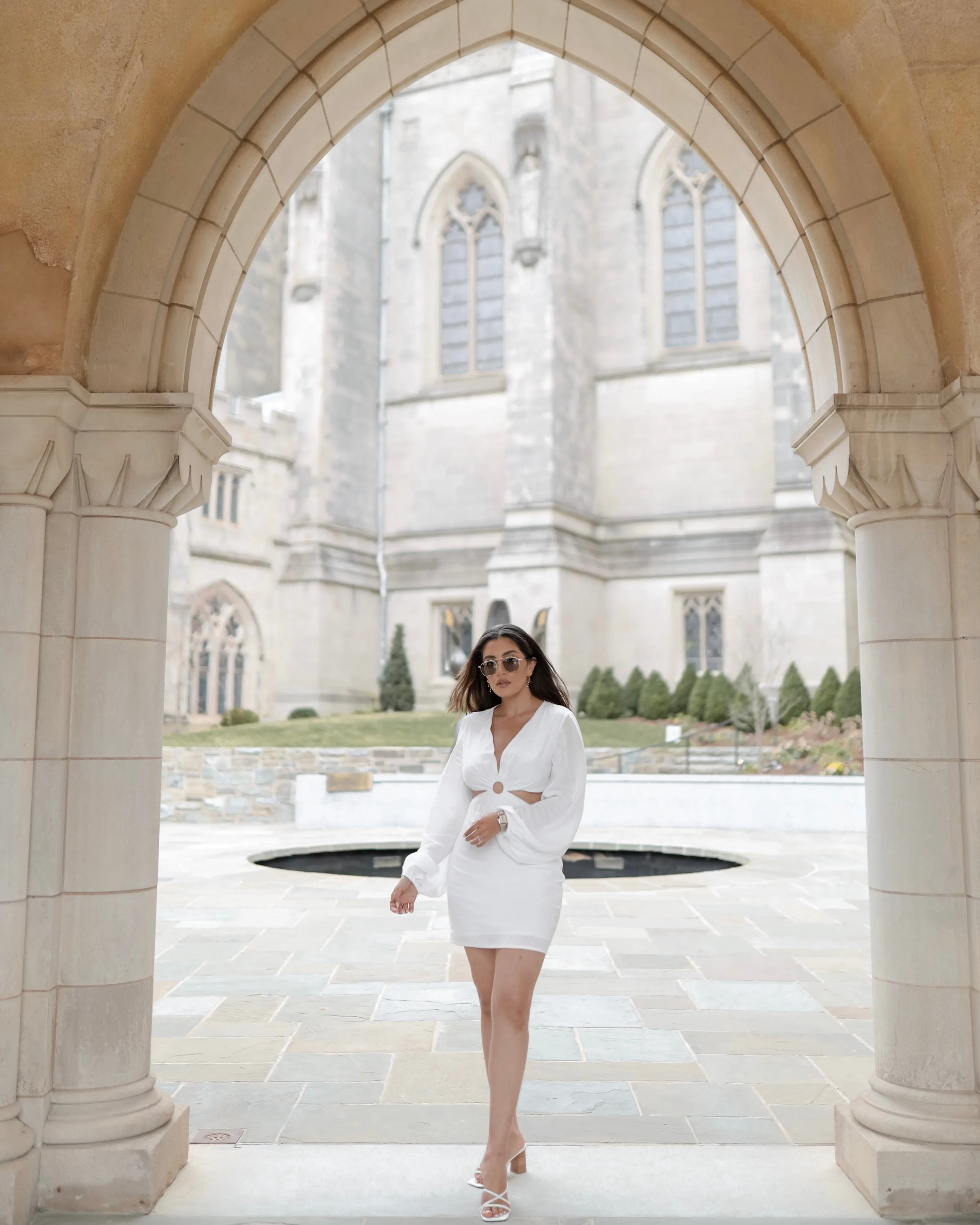 Chrissy Cutout Mini Dress White