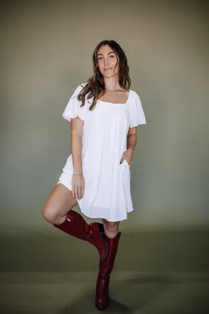 Cindi Short Puff Sleeve Mini Dress
