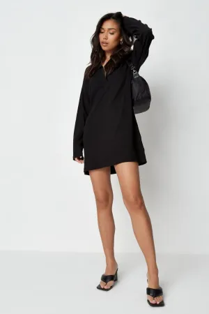 Collared full sleevs mini dress