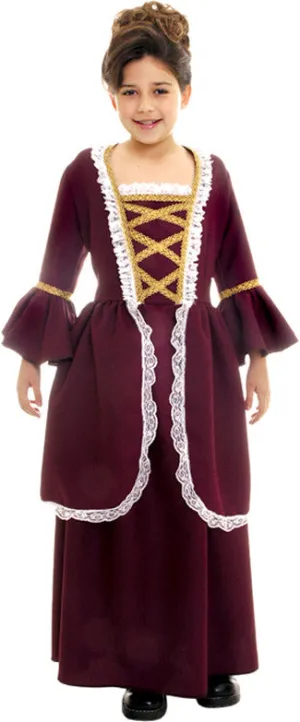 Colonial Girl Medium  Costume