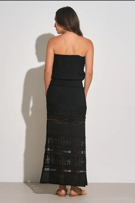 Crochet Strapless Maxi Dress
