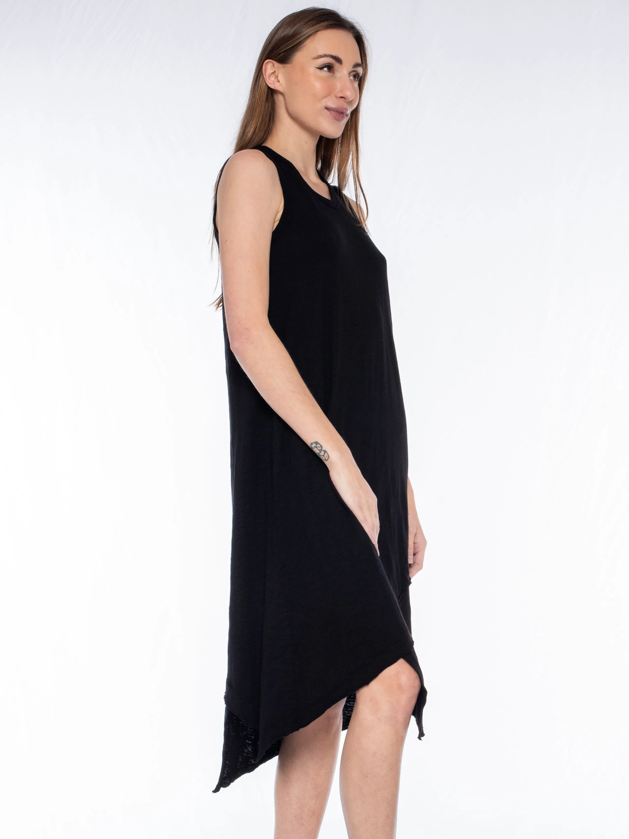 Crossover Hem Shell Dress