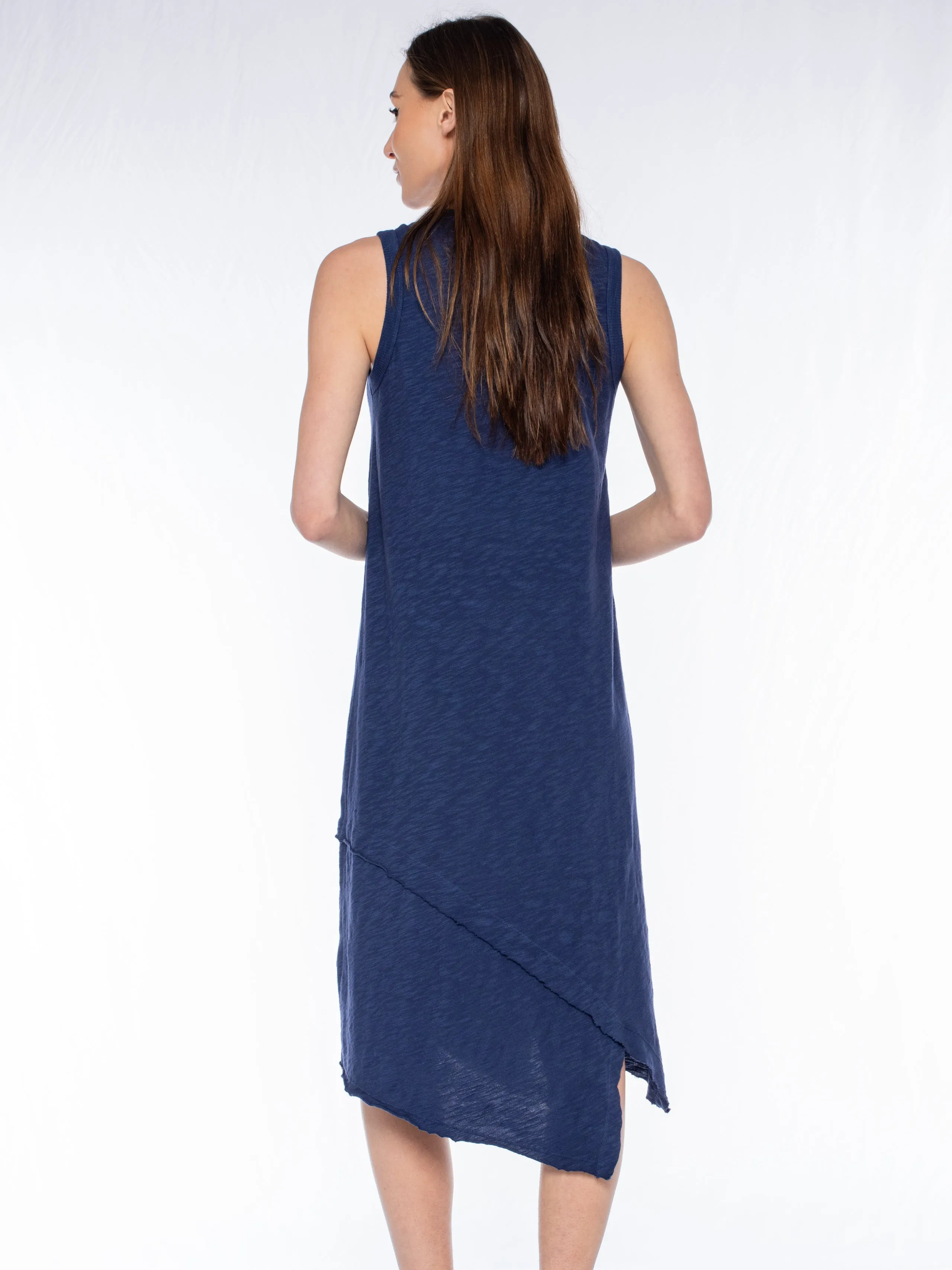 Crossover Hem Shell Dress