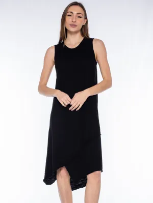 Crossover Hem Shell Dress