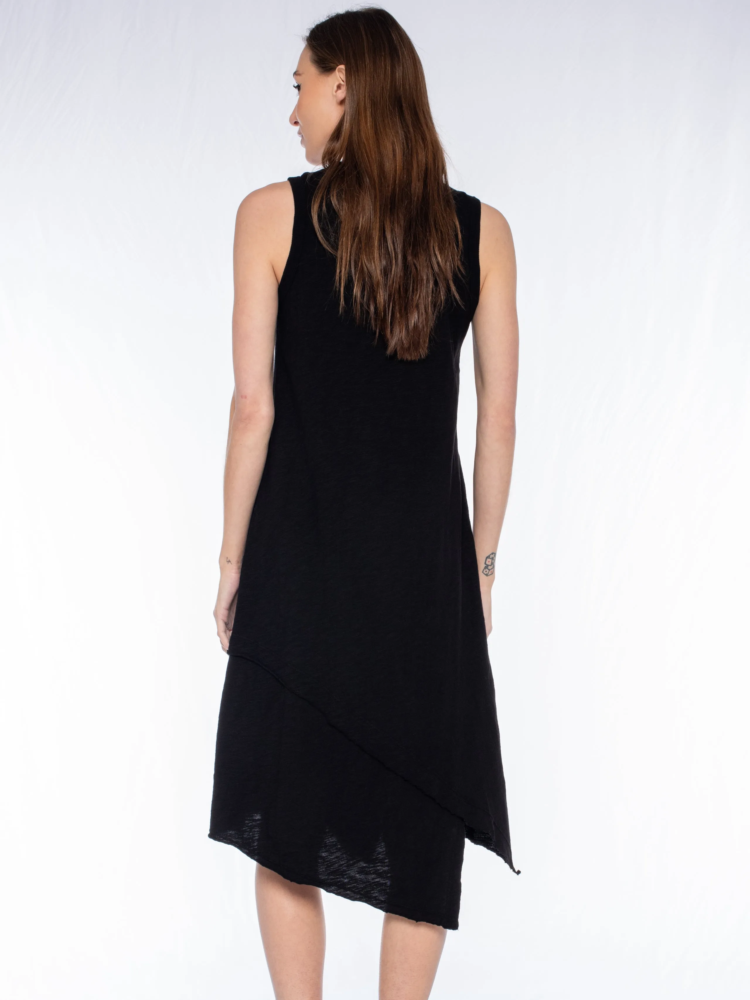 Crossover Hem Shell Dress
