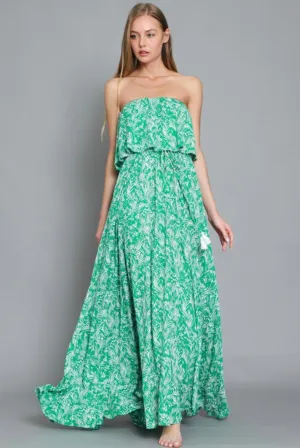 D40 FABULOUS FERN STRAPLESS DRESS