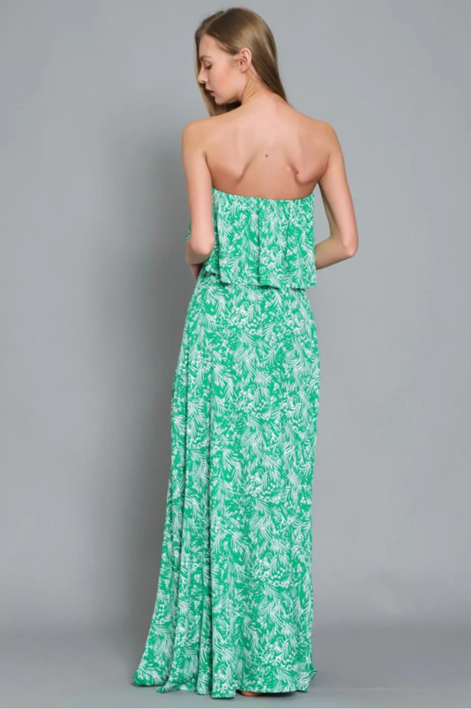 D40 FABULOUS FERN STRAPLESS DRESS