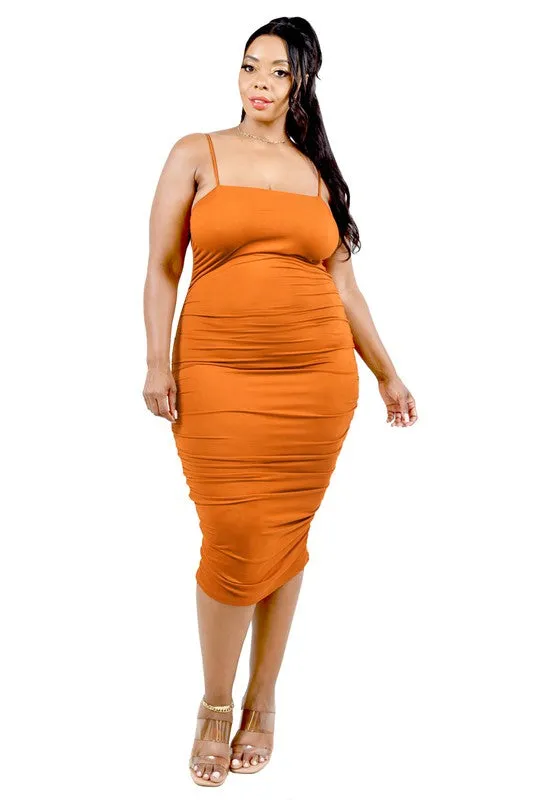Día y Noche Midi Dress Set - Caramel