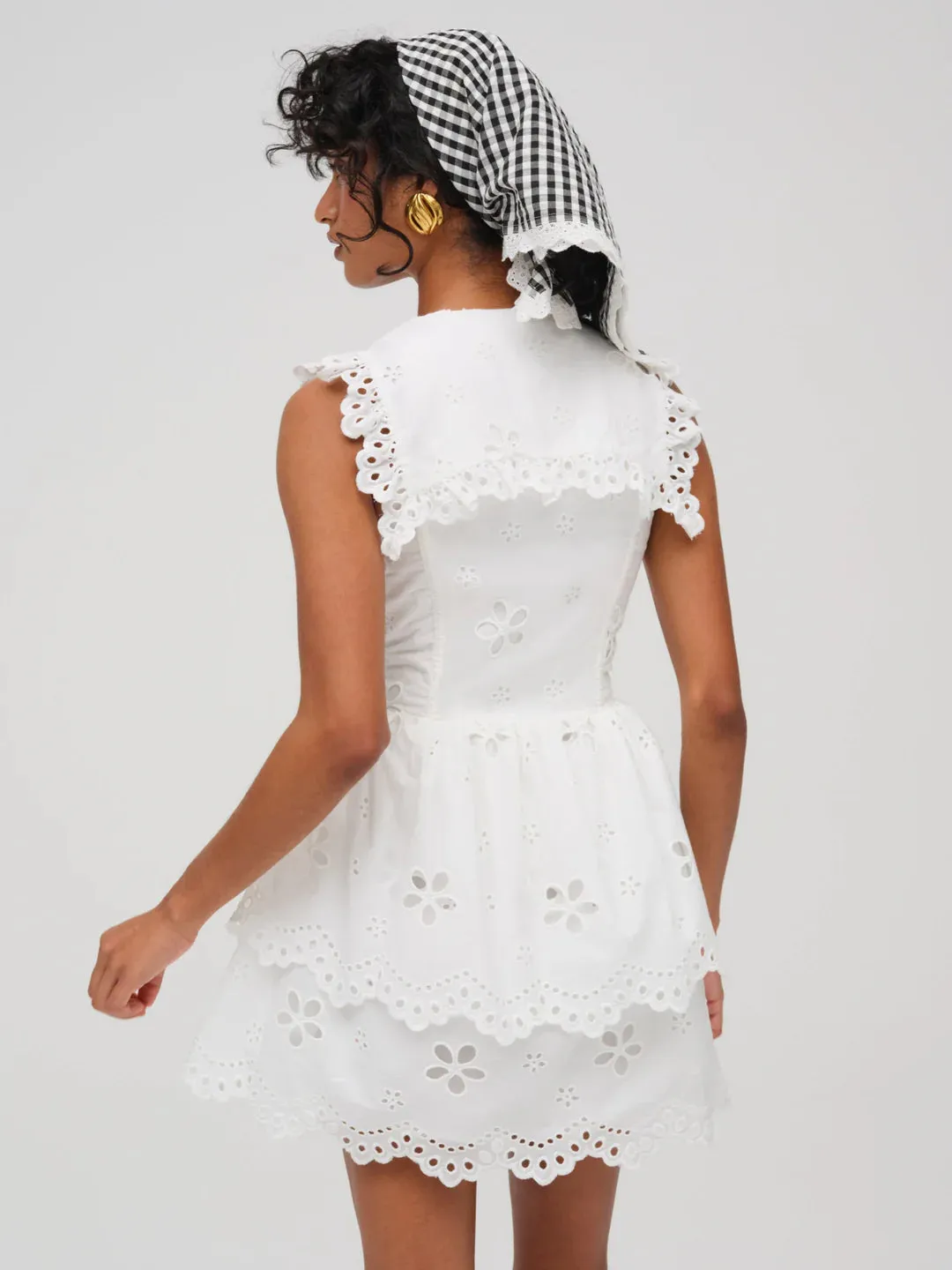 Daisy Eyelet Mini Dress