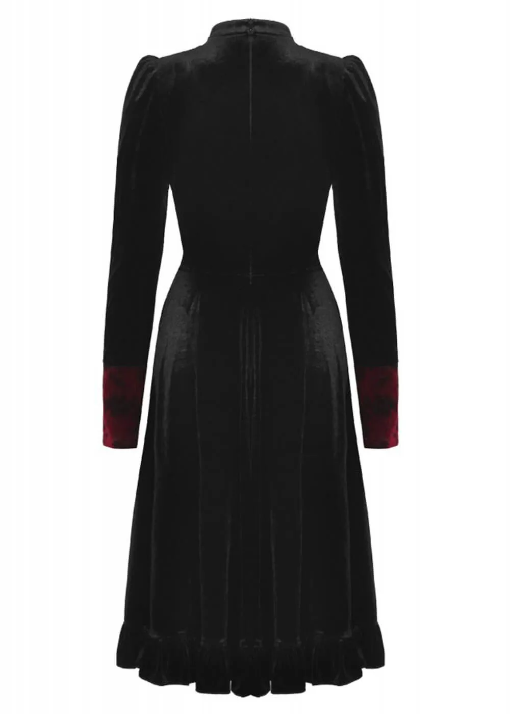 Dark In Love Vampire Scarlet Velvet Dress Black Red