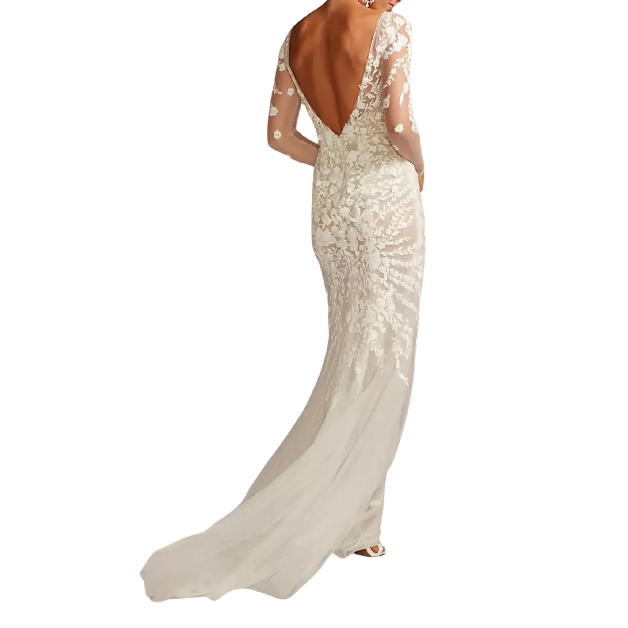 DAVIDS BRIDAL Galina Bridal Gown Style #AI26010233 Ivory Size 4
