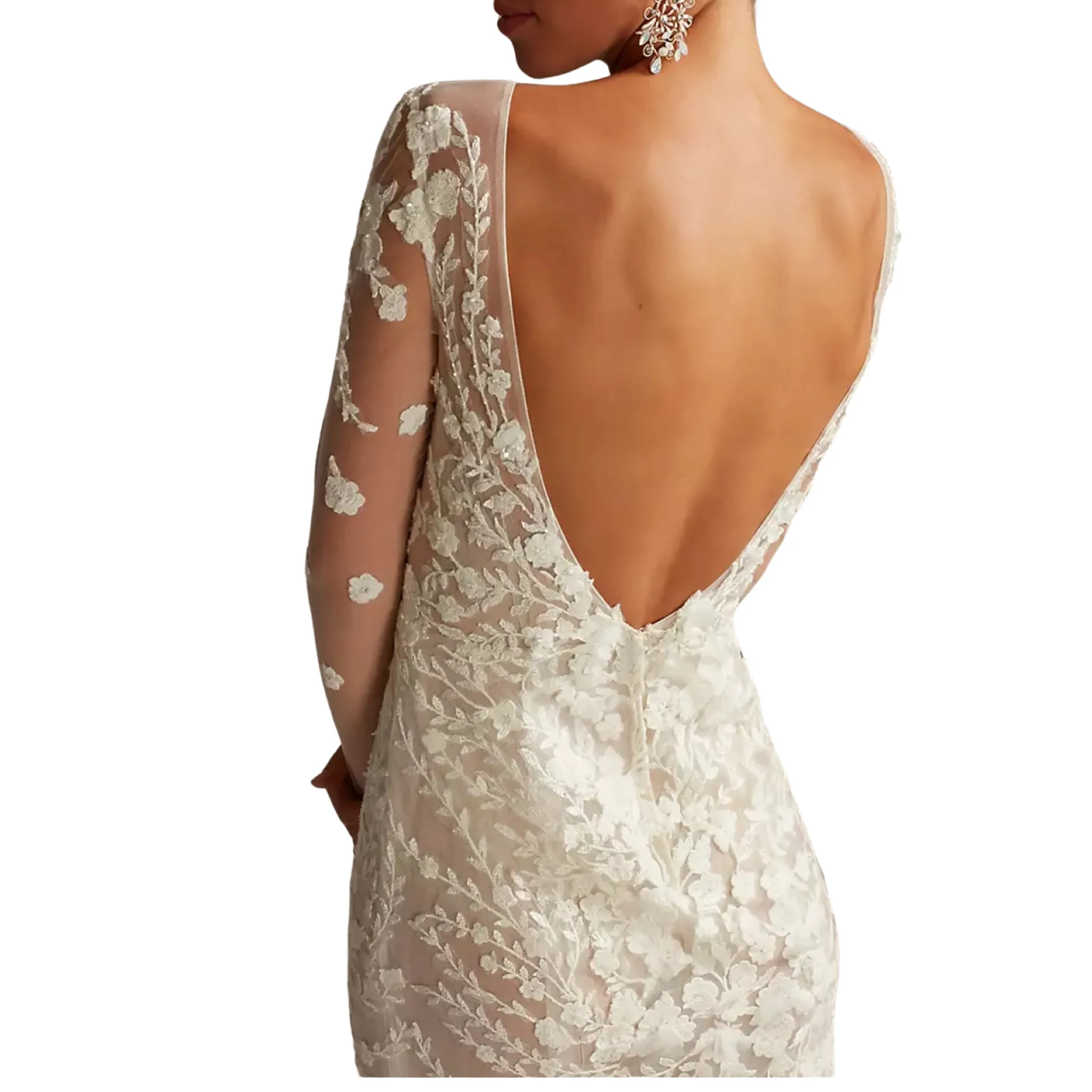 DAVIDS BRIDAL Galina Bridal Gown Style #AI26010233 Ivory Size 4