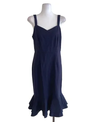 Denim Blue Baby Doll Drop Waist Dress