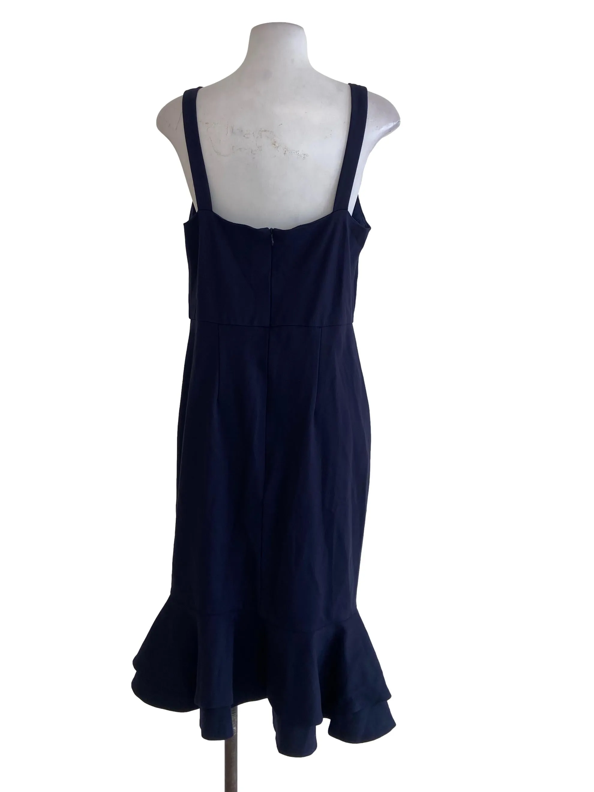 Denim Blue Baby Doll Drop Waist Dress