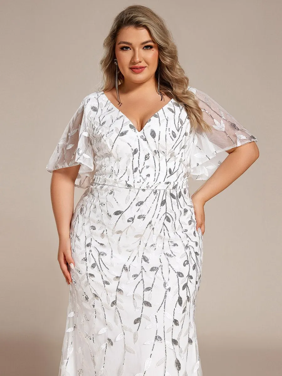 Devin silver and ivory wedding dress with sleeve Express NZ wide