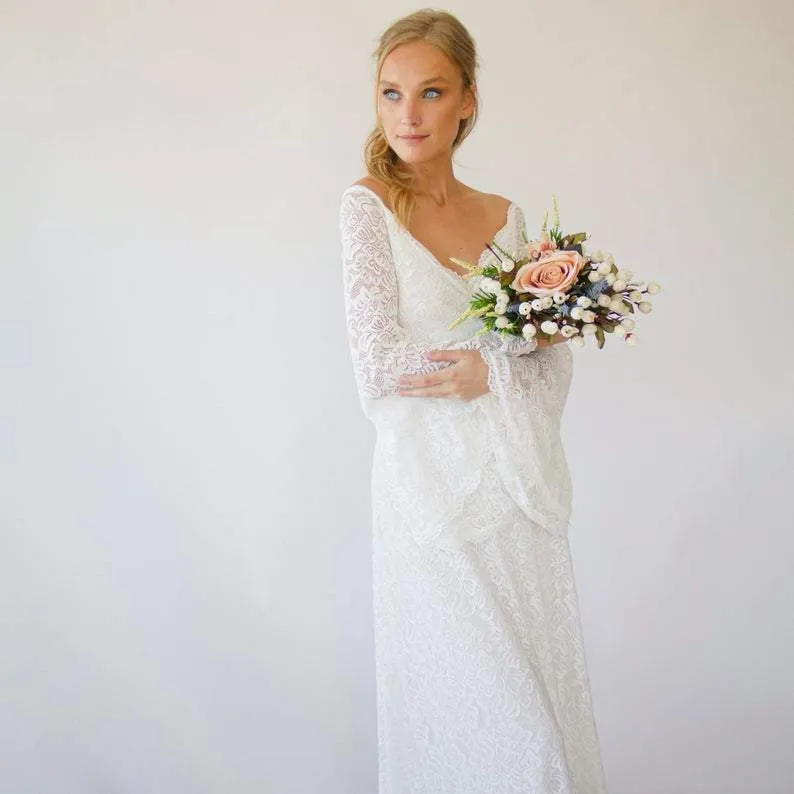 Dress with bell sleeves #1279