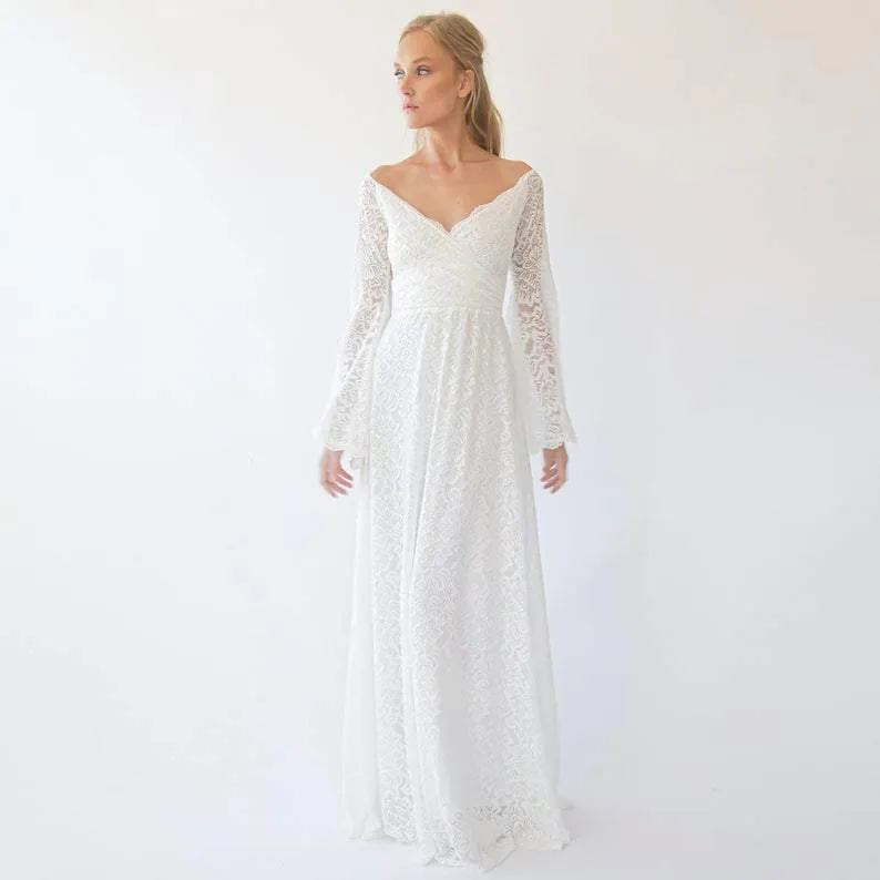 Dress with bell sleeves #1279