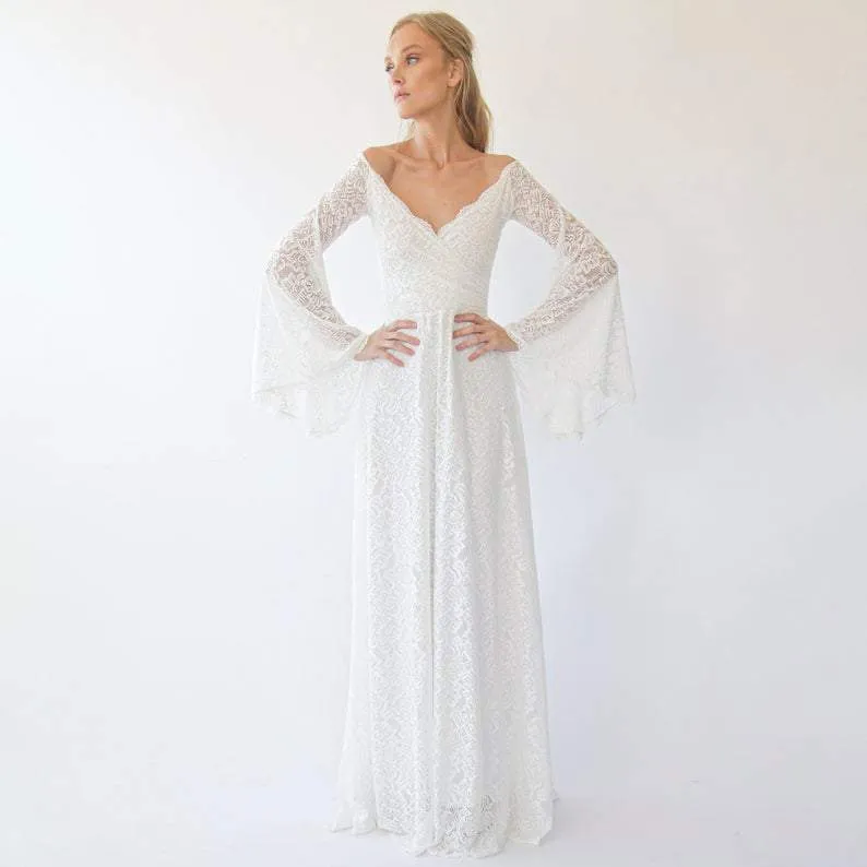 Dress with bell sleeves #1279