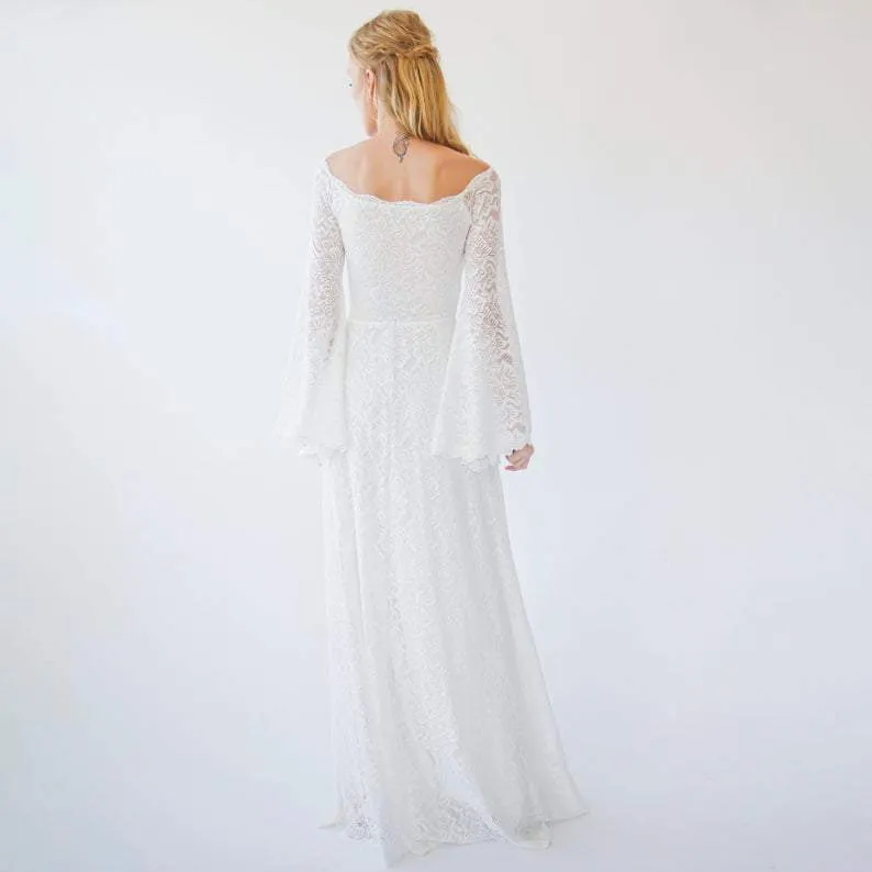 Dress with bell sleeves #1279