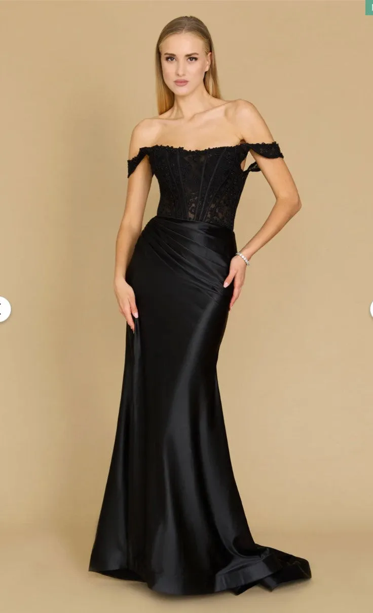 Dylan & Davids DD1340 Long Corset Mermaid Prom Formal Dress Off Shoulder
