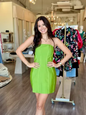 EL2420 green strapless mini