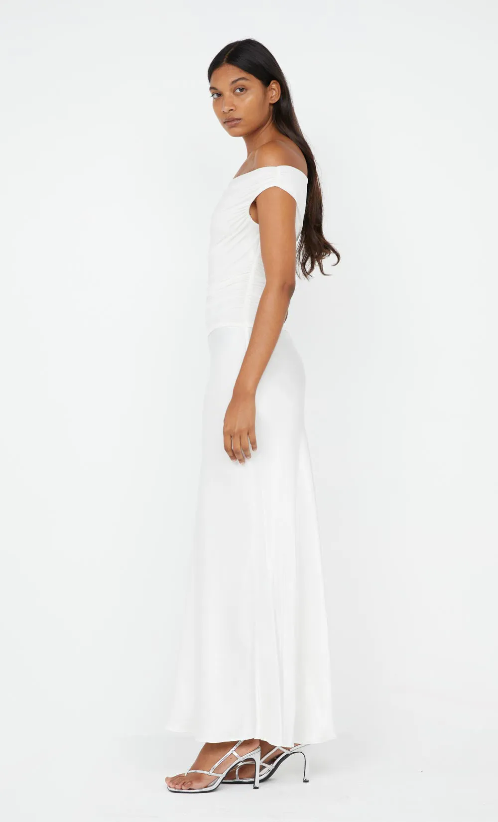 ELEAH OFF SHOULDER DRESS - WHITE