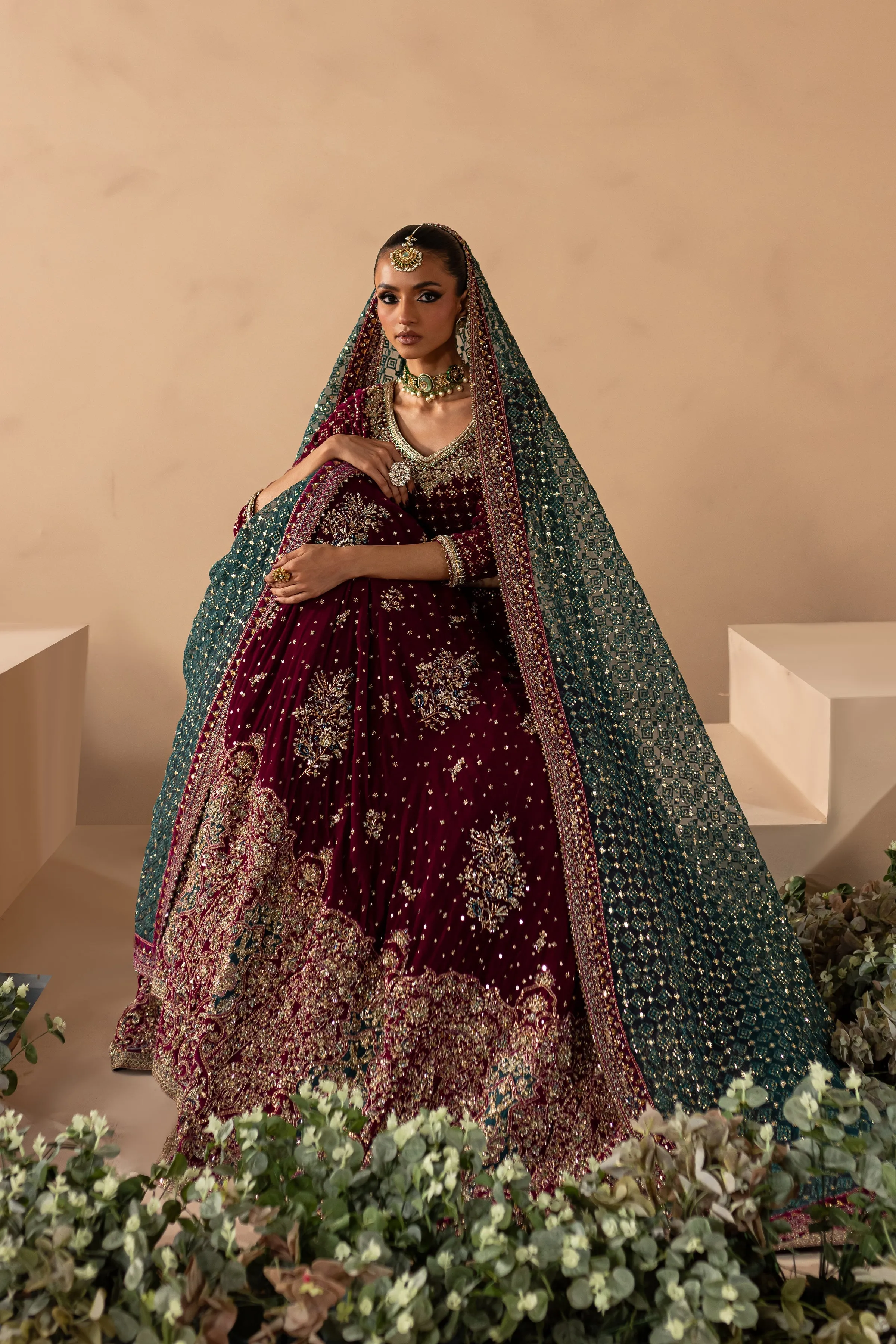 Embellished Choli Lehenga Style Pakistani Bridal Dress