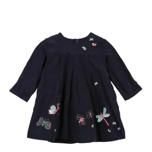 Embroidered Velvet Dress