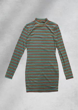 Erin Mock Neck Mini Dress - Multi