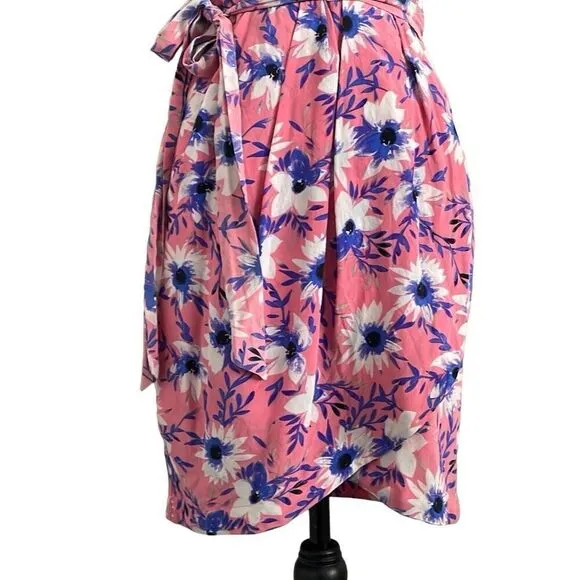 EUC! Yumi Kim Pink Blue Floral Strapless Mini Dress - Size Small