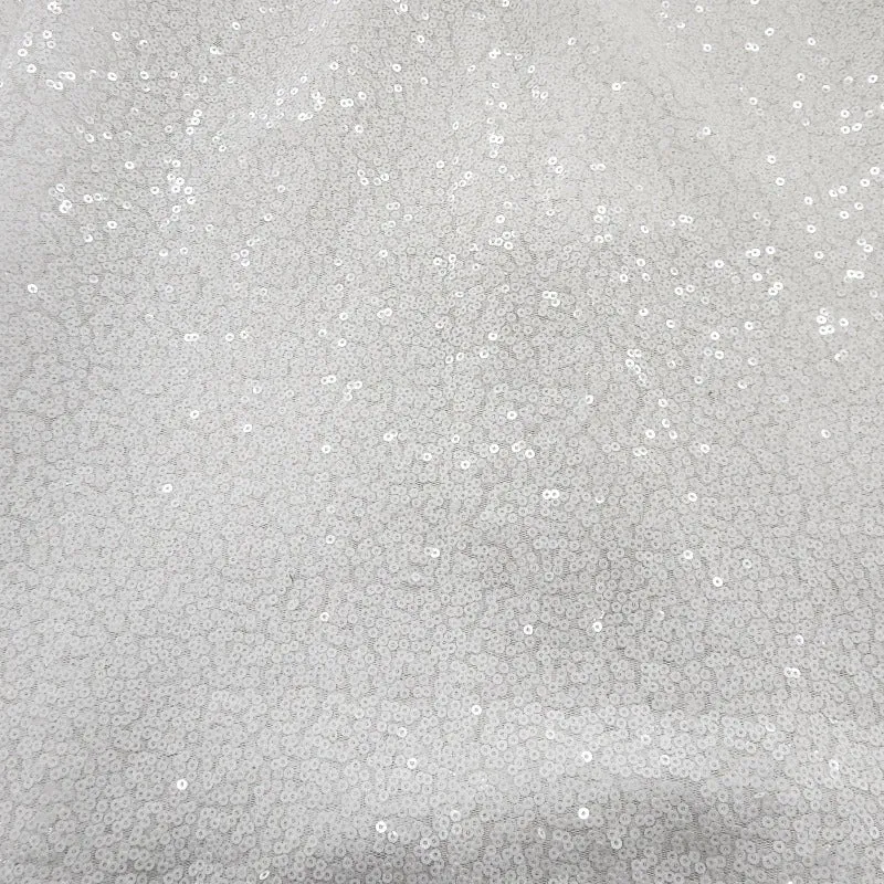 Euro Sequin Fabric White 130cm