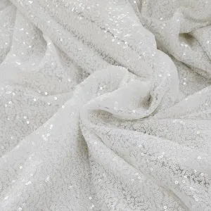 Euro Sequin Fabric White 130cm