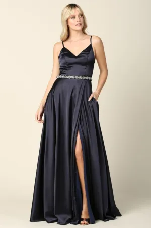 Eva Size M 3359 Navy Bridesmaid Dress