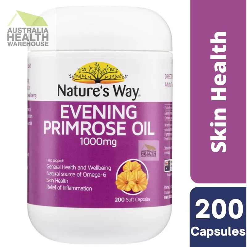 [Expiry: 03/2026] Nature's Way Evening Primrose Oil 200 Capsules