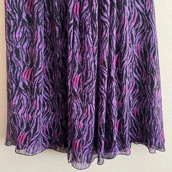 Express Vintage 100% Silk Chiffon Strapless Dress