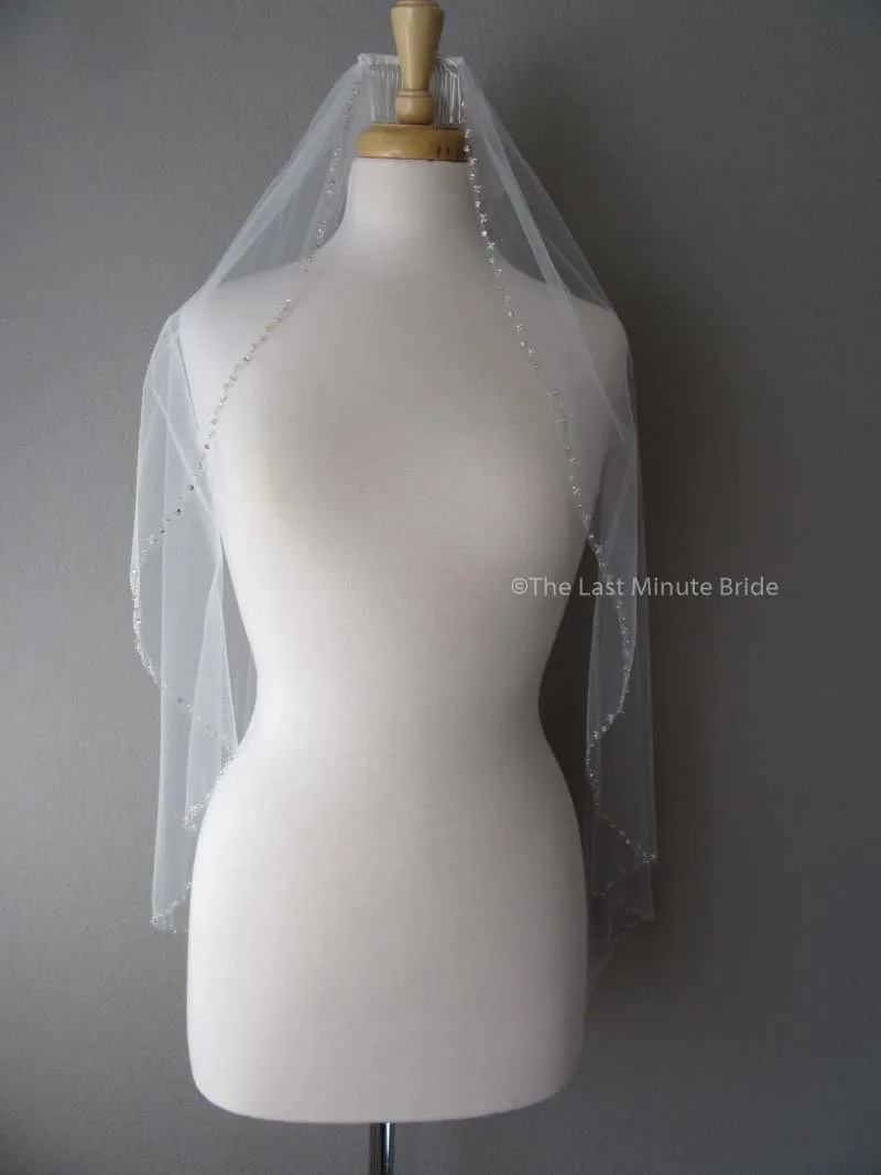 Fingertip Length Veil Style: Twinkle Twinkle