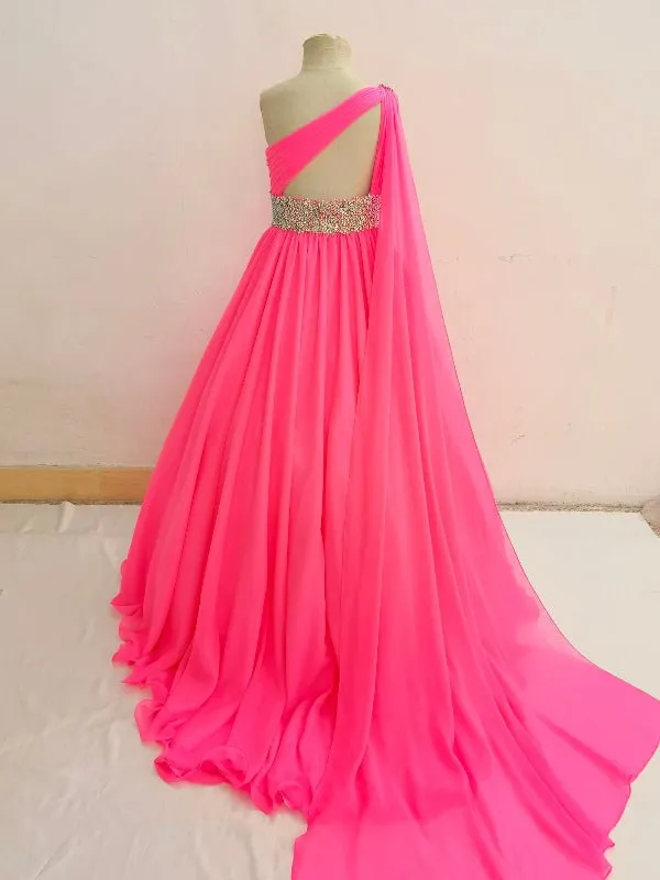 Floor-length Pageant Gown with Beaded Bodice for Little Girl