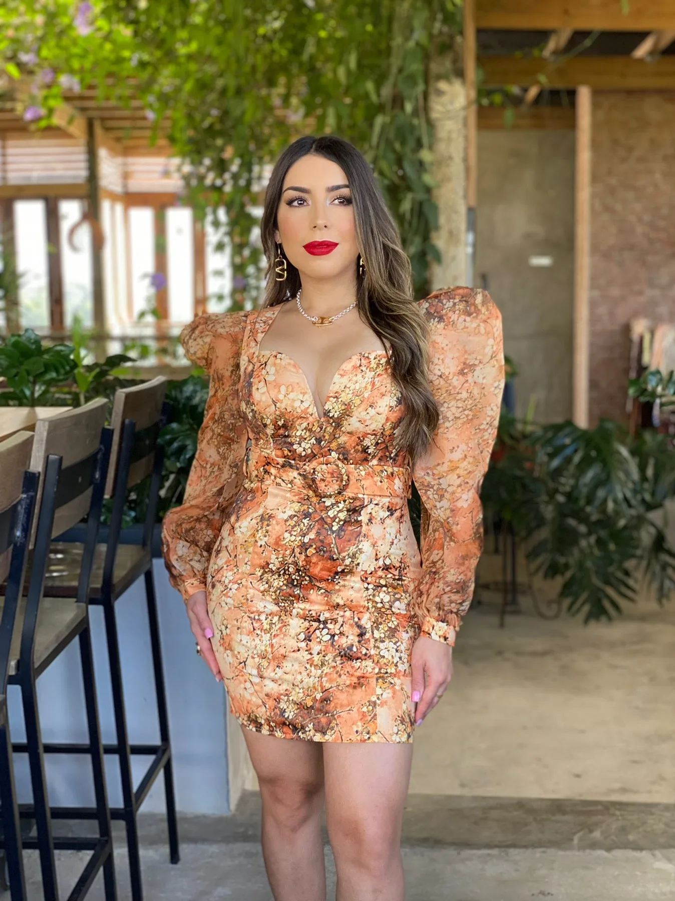 Floral Print Mini Dress