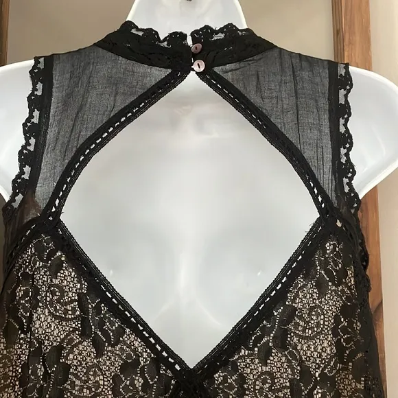 Free People Angel Lace Dress fully lined black.