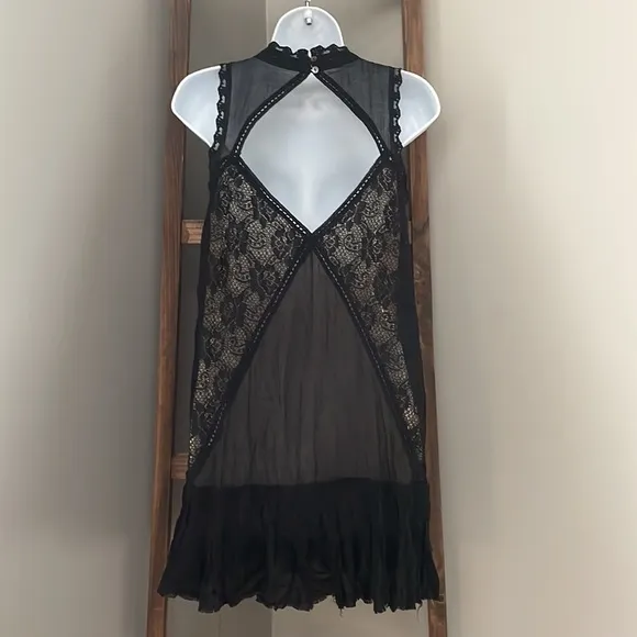 Free People Angel Lace Dress fully lined black.
