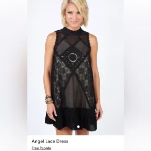 Free People Angel Lace Dress fully lined black.
