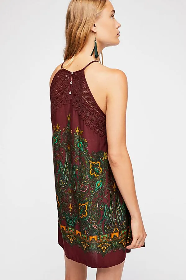 FREE PEOPLE PRINTED MINI DRESS-