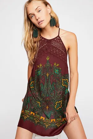 FREE PEOPLE PRINTED MINI DRESS-