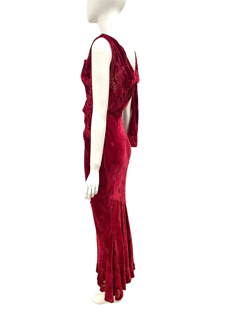 F/W 2006 GALLIANO red velvet