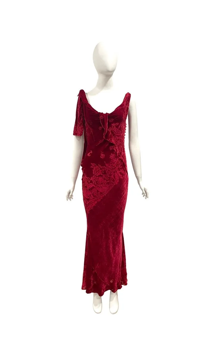 F/W 2006 GALLIANO red velvet