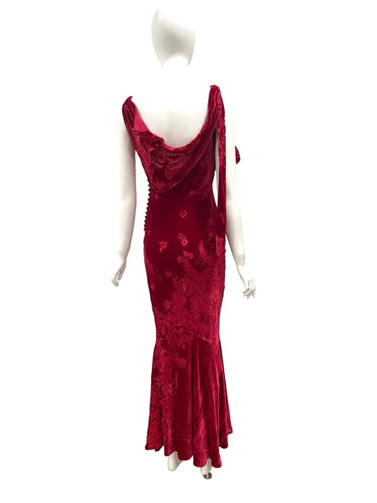 F/W 2006 GALLIANO red velvet