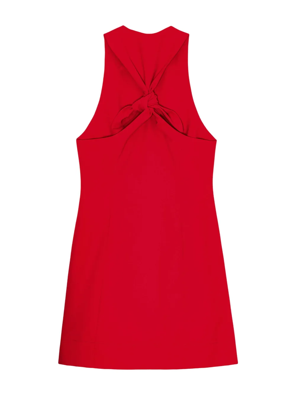 Ganni Light Twill Suiting Mini Dress in Barbados Cherry