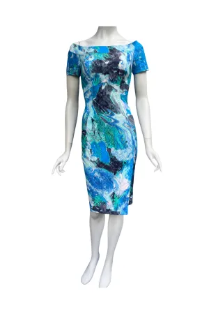 GEMMA Fitted Dress Knee Length with a side slit