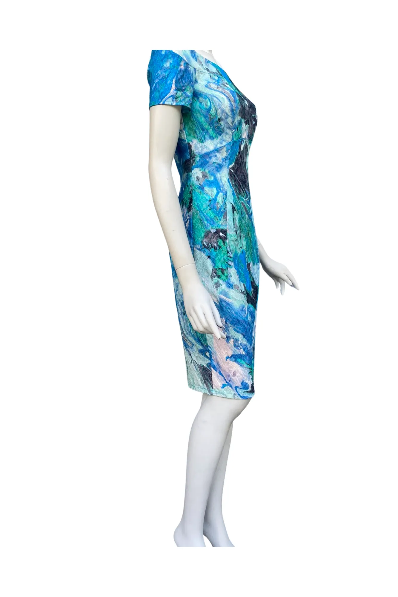 GEMMA Fitted Dress Knee Length with a side slit