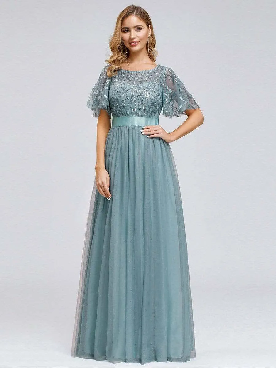 Georgia tulle bridesmaid dress in dusky blue s26 Express NZ wide
